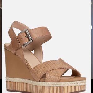 Geox Beige Wedge Sandals